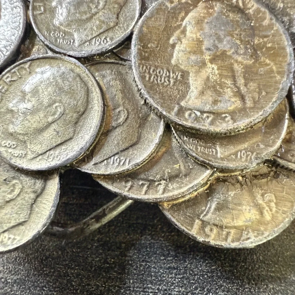 Vintage Coin Belt Buckle 1970s USA Made‎ Novelty Statement Piece